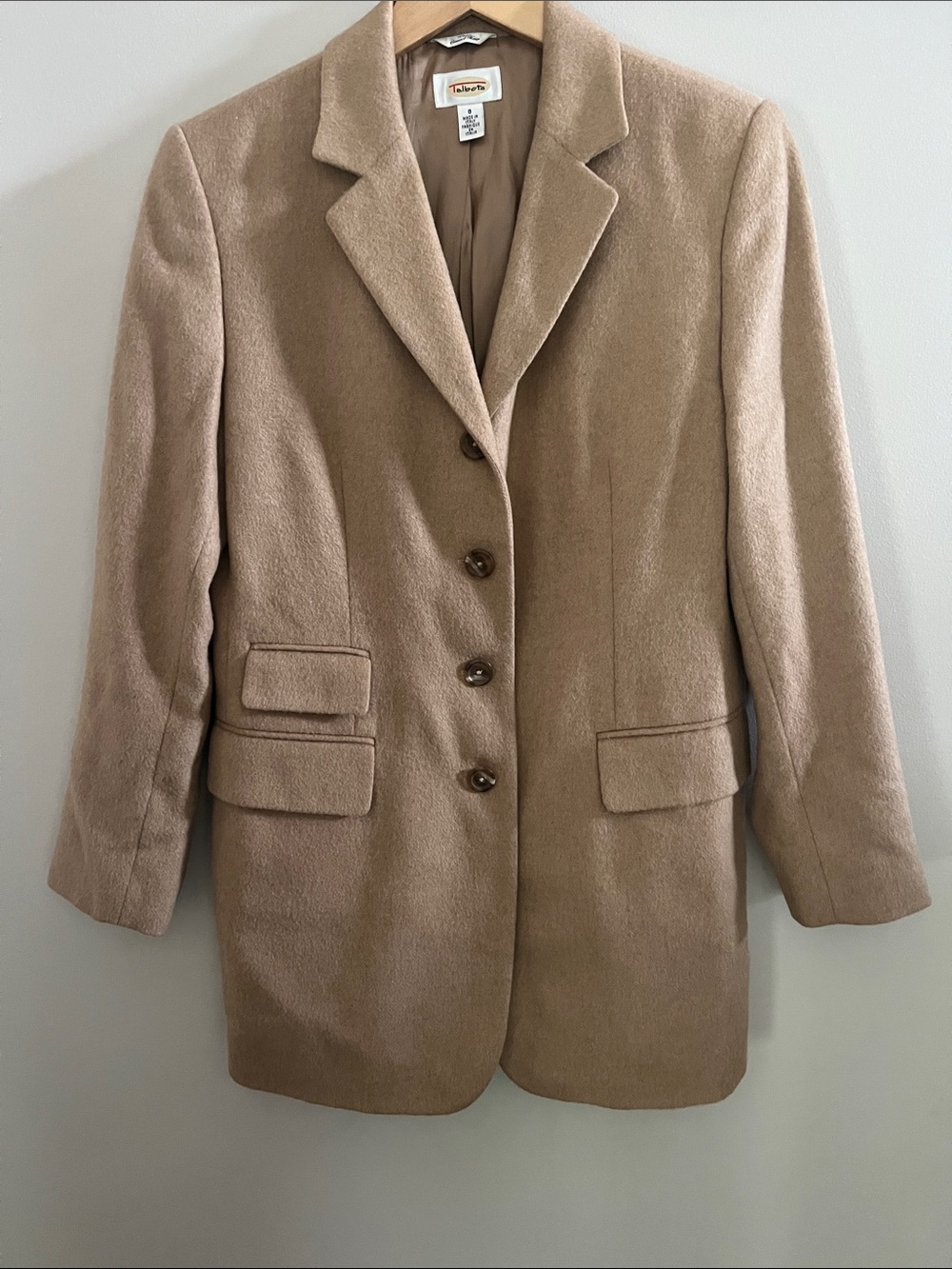 Talbots Camel Hair Jacket Made in Italy size 8